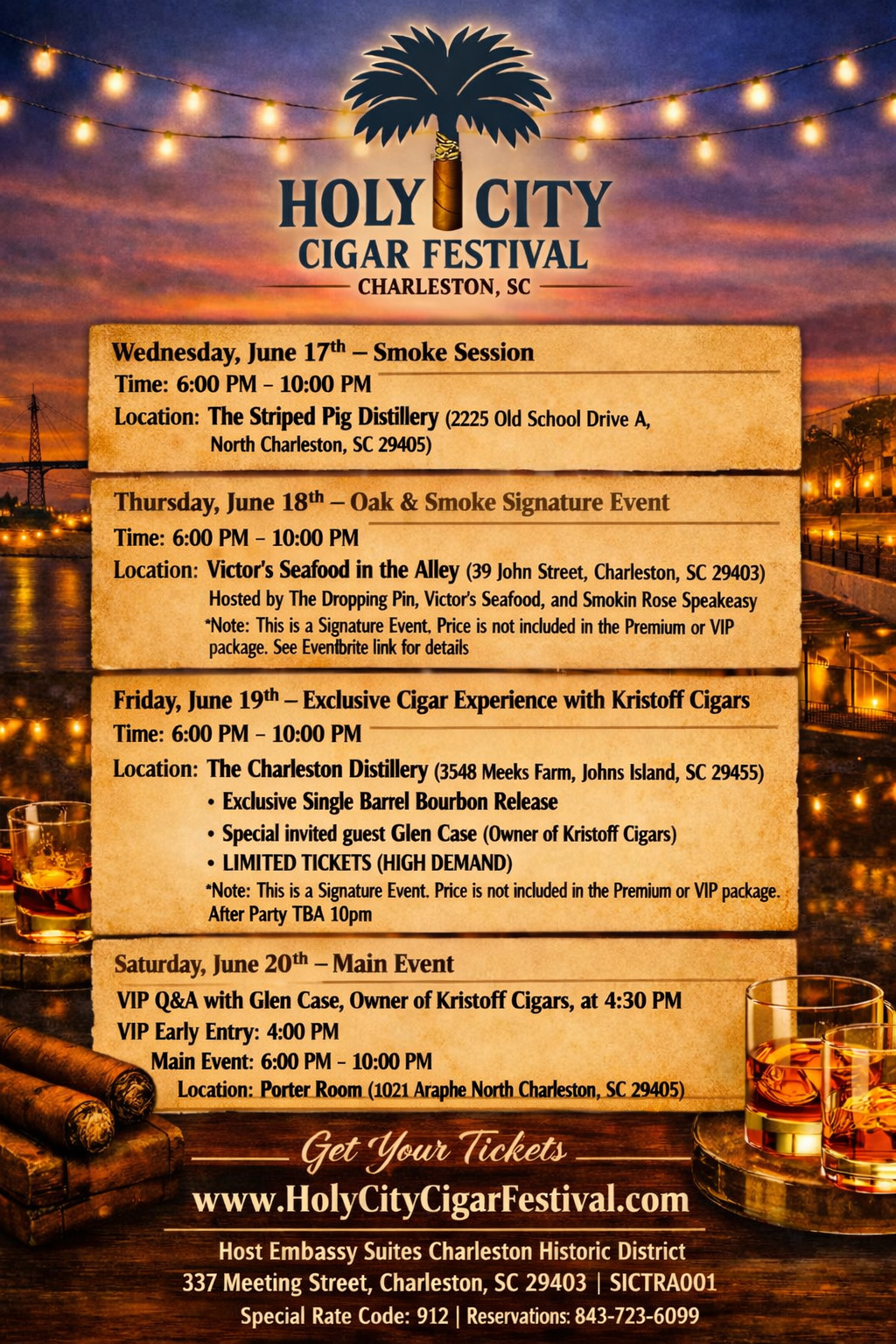 Holy City Cigar Festival official flyer